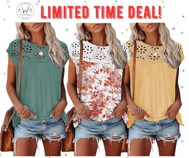 Chic Hollow Cap Sleeve Top!