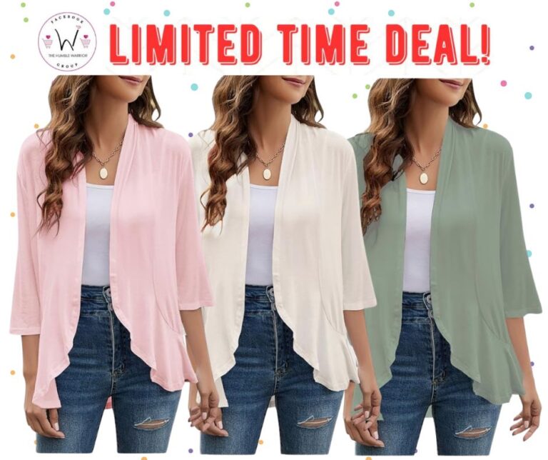 Lightweight Open Front Draped Cardigan!