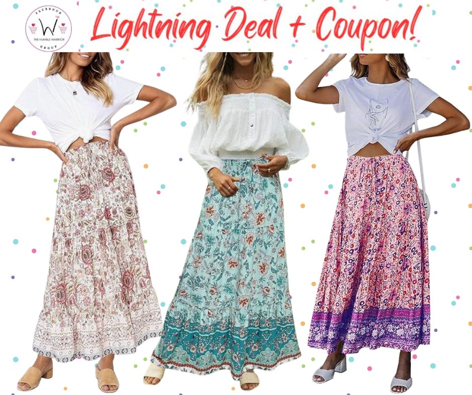 Fabulous MEROKEETY Tiered Maxi Skirt!