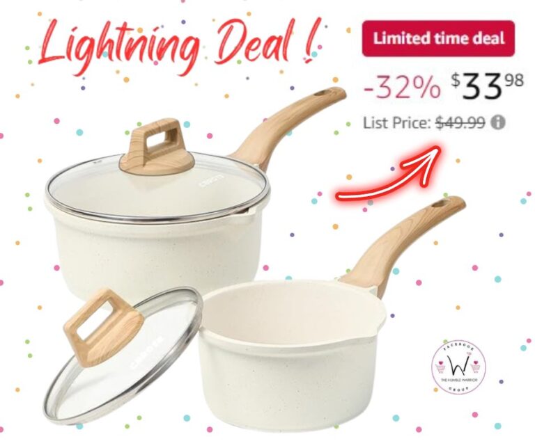 Carote 4 Pcs Nonstick 1.5Qt & 2.5Qt Sauce Pan Set!