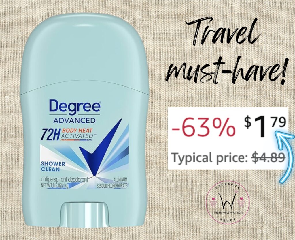 travel-size Degree Antiperspirant Deodorant!