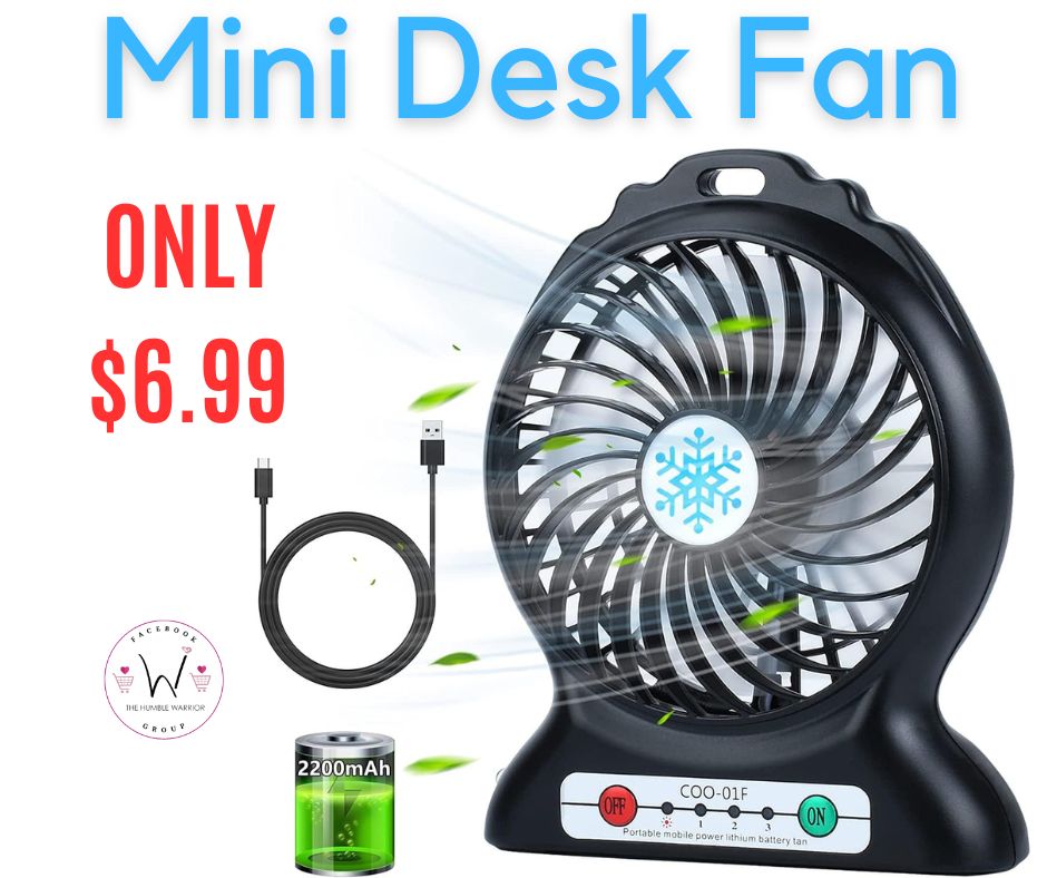 Rechargeable Mini Desk Fan