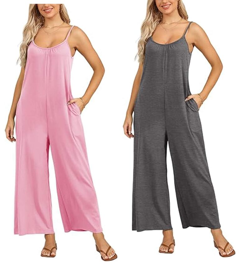 Spaghetti Strap Wide Leg Jumpsuit Rompers!
