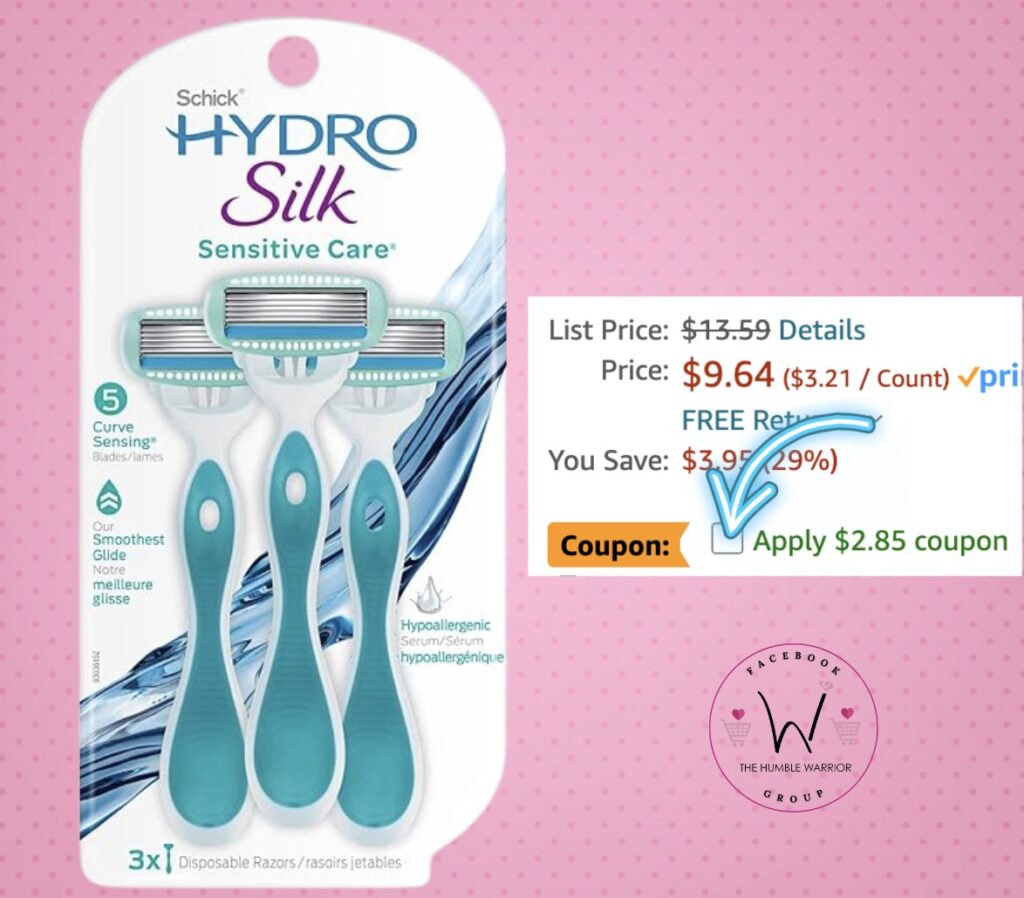 3-count Hydro Silk Sensitive Care razors!