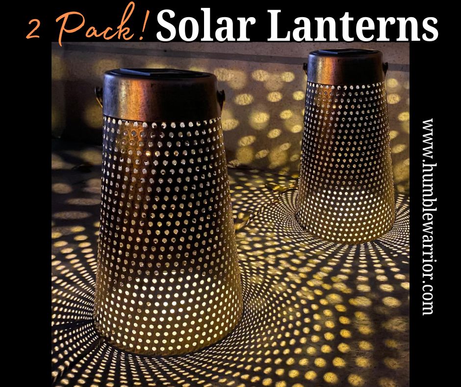 2 pack Outdoor Hanging Solar Lanterns
