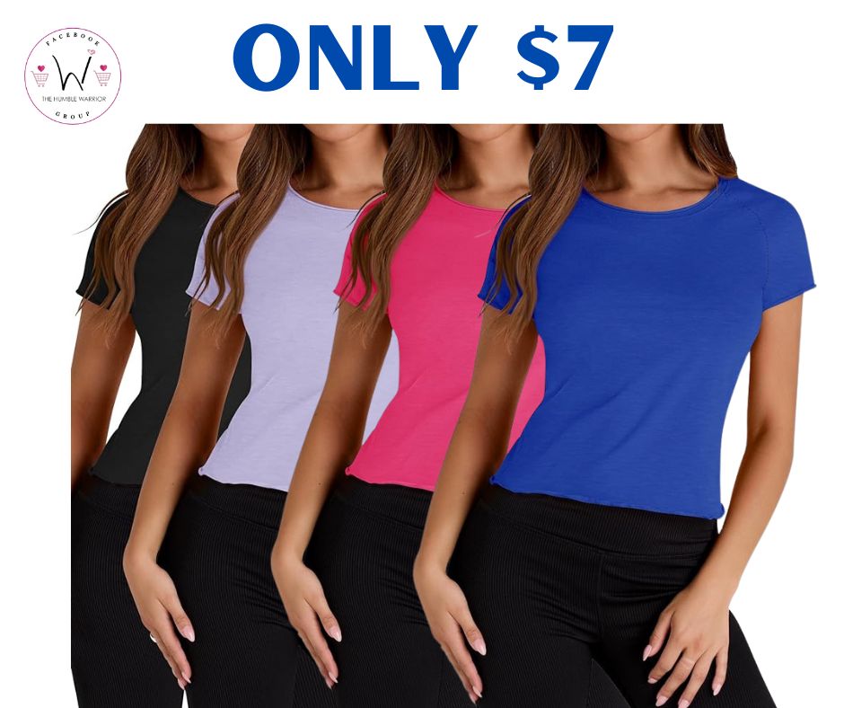 Micoson Short Sleeve Crop Tops