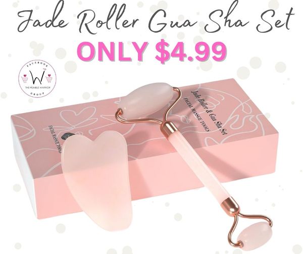 Jade Roller & Gua Sha Facial Set