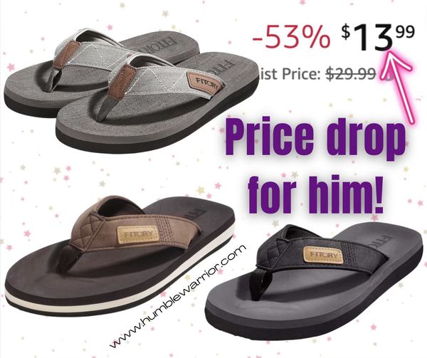 FITORY Men’s Flip-Flops