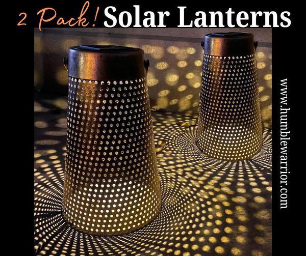 2 pack Outdoor Hanging Solar Lanterns