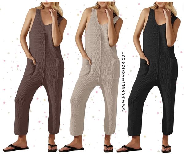 Anrabess waffle knit jumpsuit