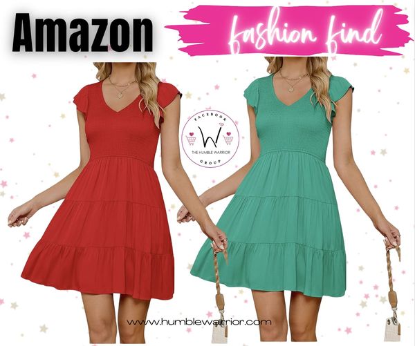 ZESICA smocked bodice dress