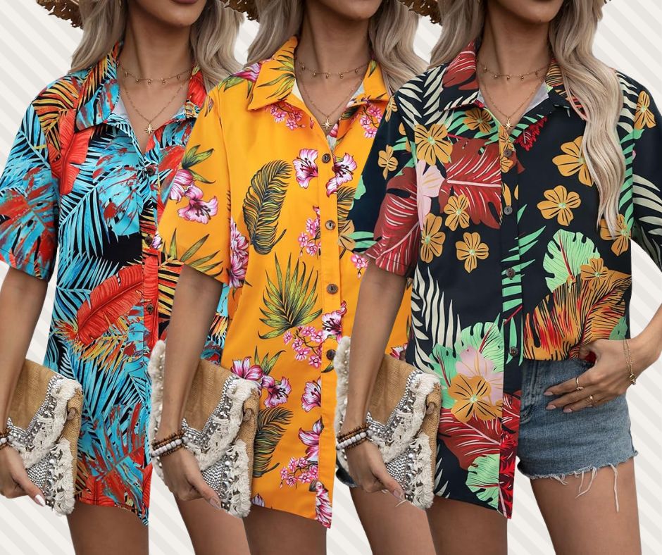LOOKBOHO Hawaiin Shirts for Women!!