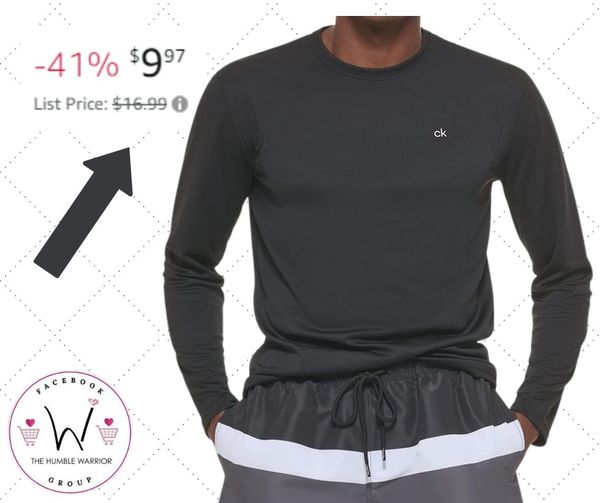 Calvin Klein Men’s Light Weight Quick Dry Long Sleeve 40+ UPF Protection shirt