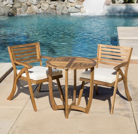 Christopher Knight Home Coronado Acacia Wood Bistro Set
