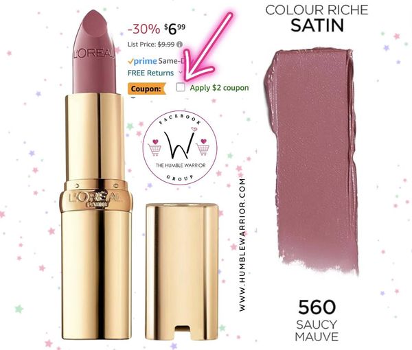 L’Oréal Paris Colour Riche lip color is Saucy Mauve