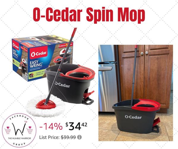O-Cedar EasyWring Microfiber Spin Mop, Bucket Floor Cleaning System