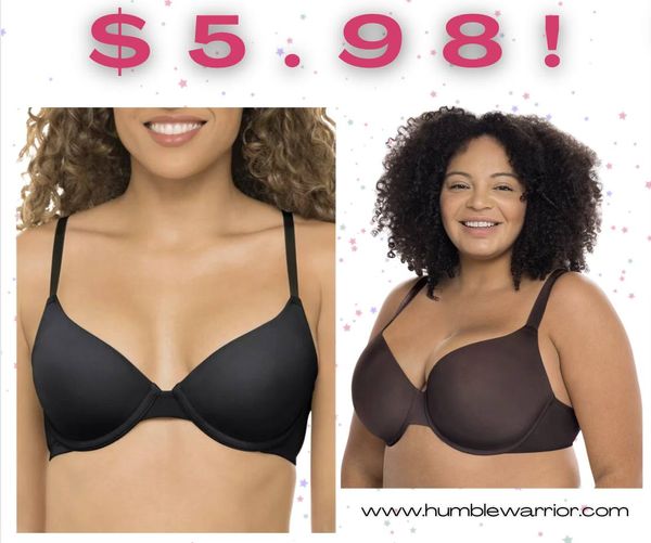 No Boundaries women’s lightly lined underwire T-shirt bras