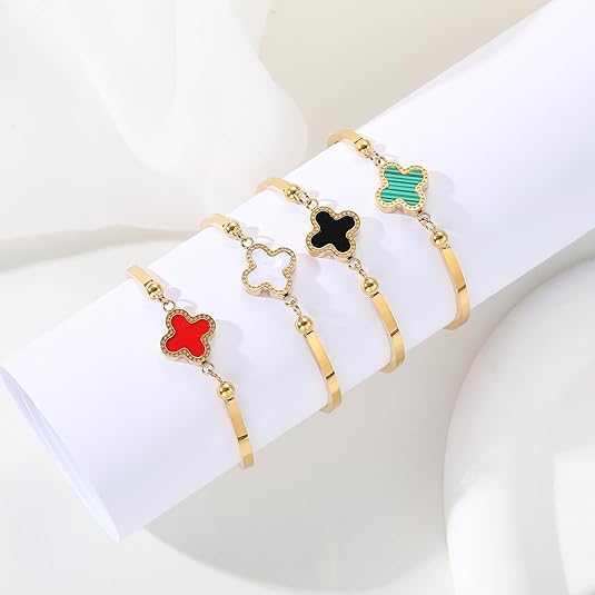 18K Gold Plated Lucky Clover Bracelet