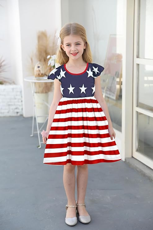 Girls 4th of July Summer Dress