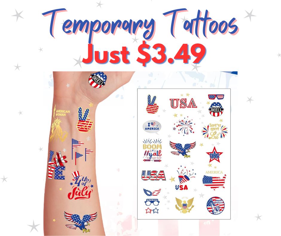 94PCS 4th of July Temporary Tattoos