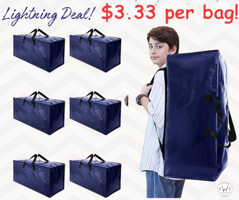 Heavy duty extra large storage bags with backpack straps!