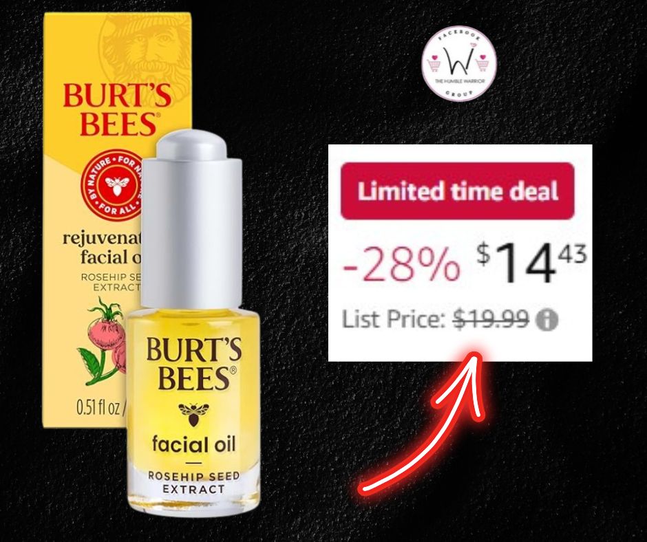Burt’s Bees Gua Sha Face Oil With Rosehip Seed Extract!