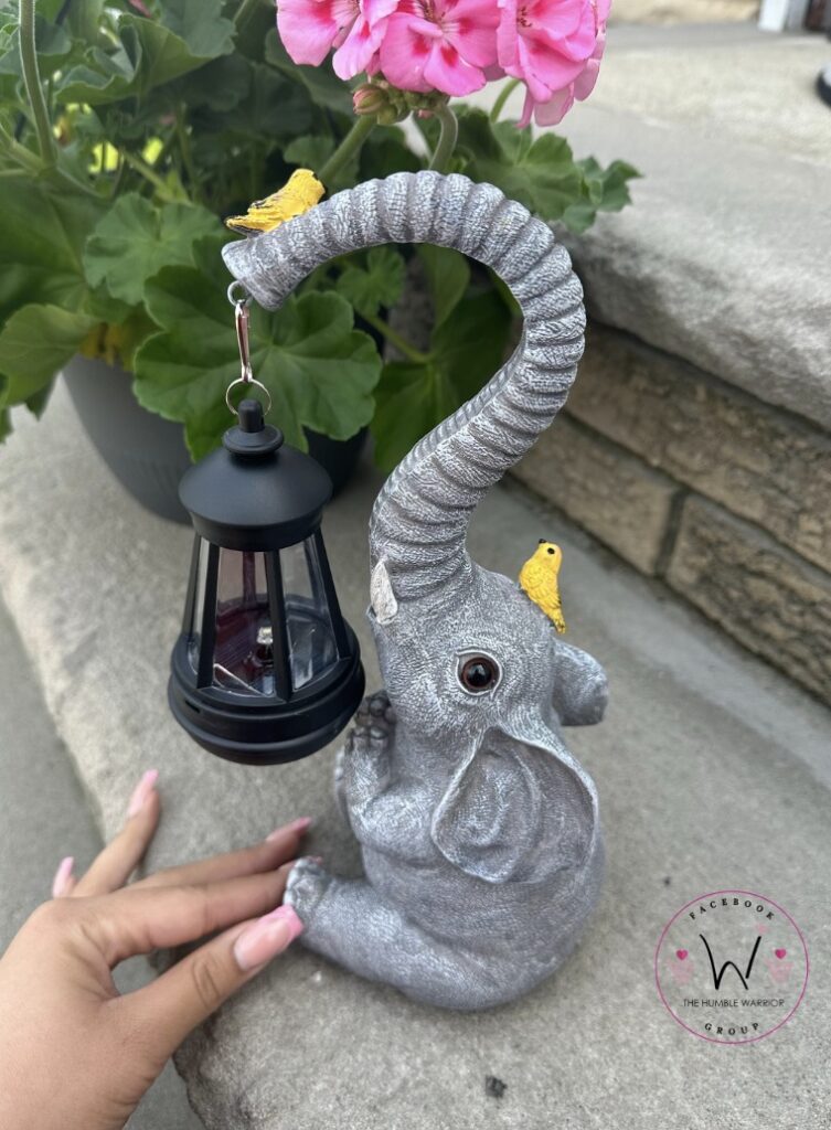 Outdoor Solar Elephant Statue!