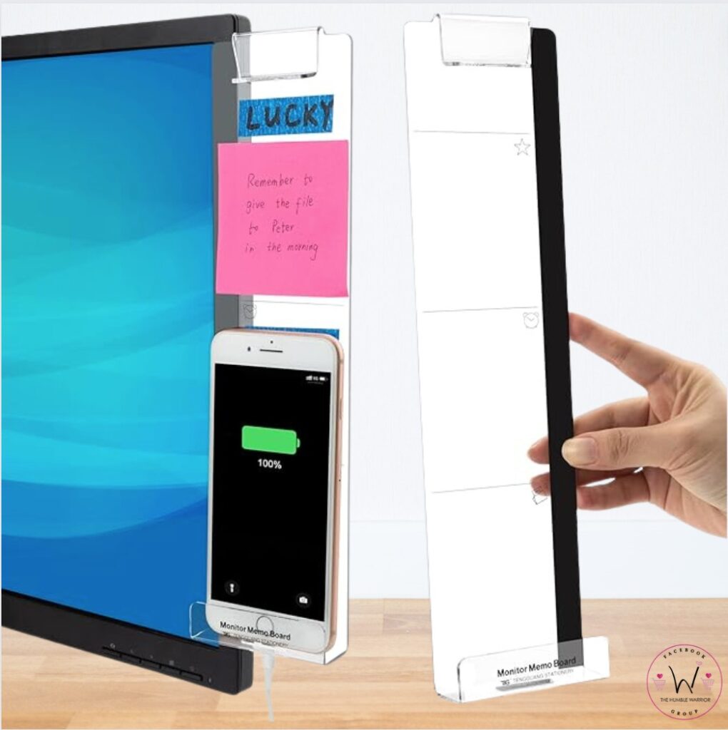 The Office Desk 2pcs Computer Monitor Memo Board!