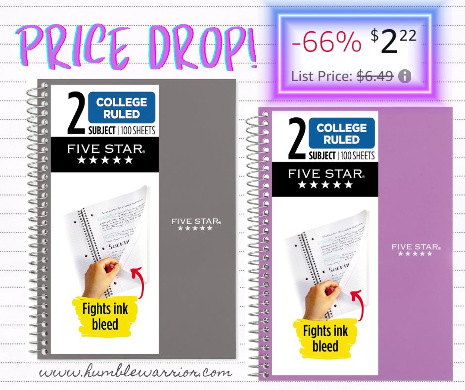 Five Star Small Spiral Notebook