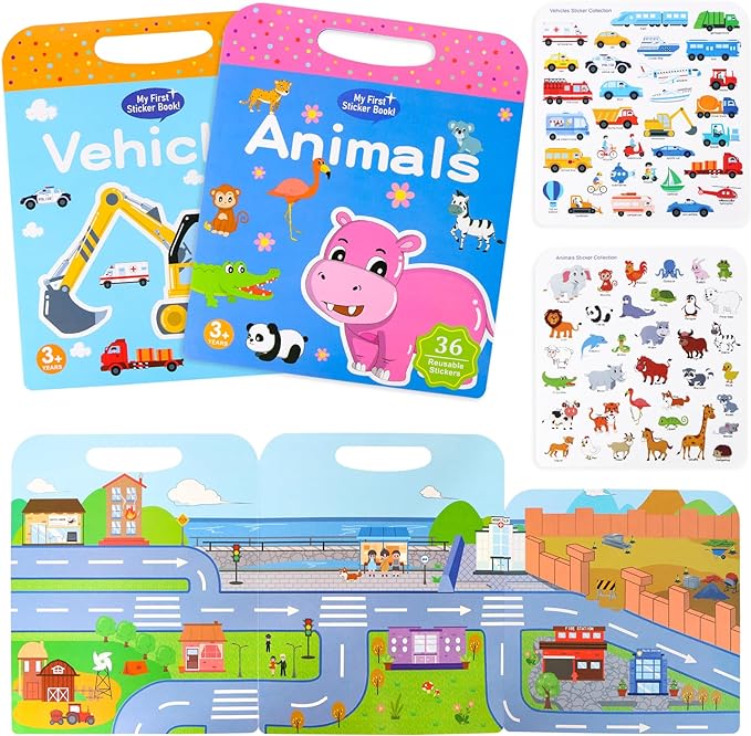 2-pack of Waterproof Sticker Books!