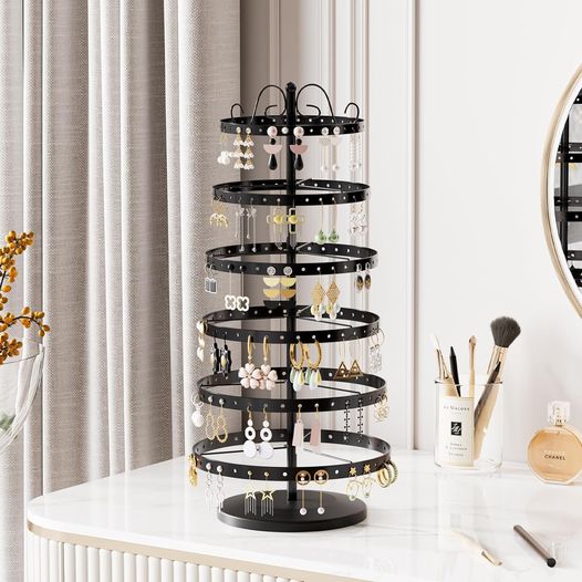 Rotating Earring Holder Organizer