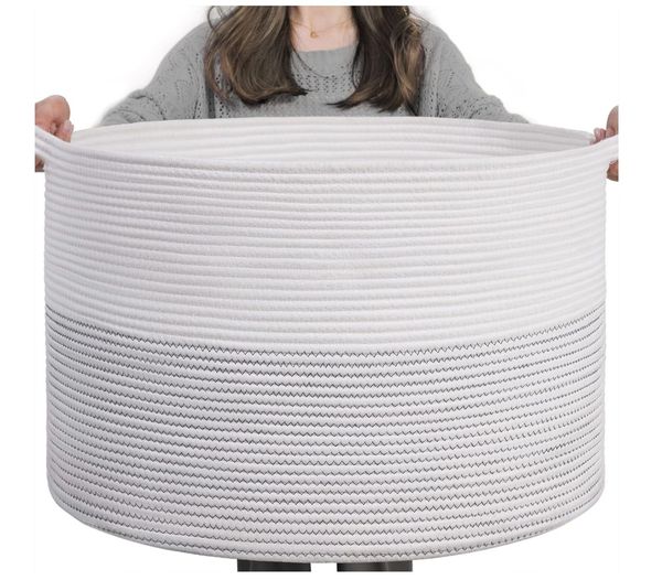 INDRESSME XXXLarge Cotton Rope Basket