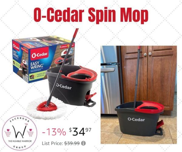 O-Cedar EasyWring Microfiber Spin Mop, Bucket Floor Cleaning System