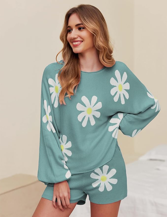 Flower Knit Loungewear Sets!!