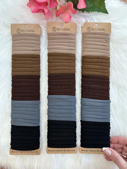 100 pack of seamless hair ties
