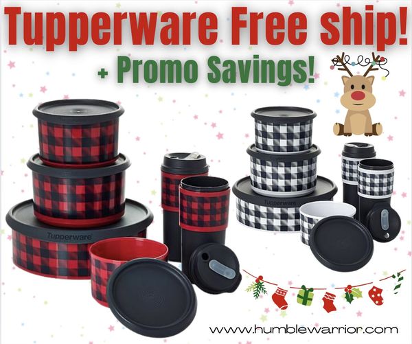 Tupperware 12-piece Holiday Canister and Mug Set