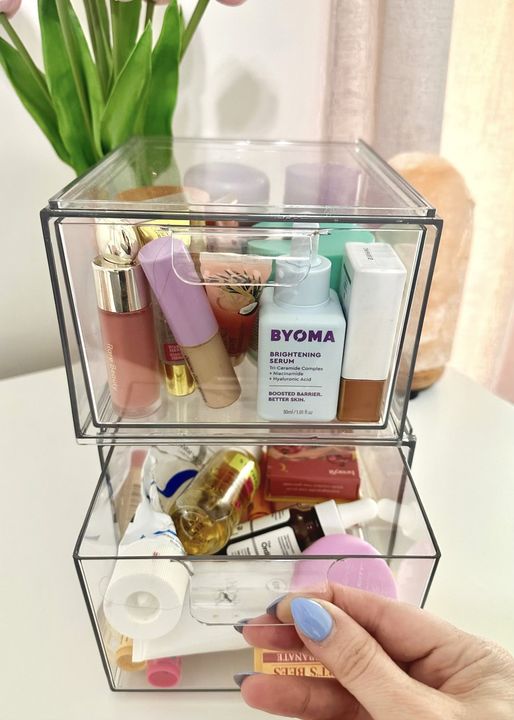 StorMiracle 2 Pack Stackable Makeup Organizer