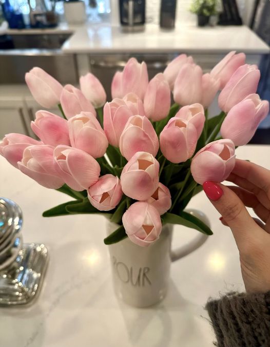 gorgeous real-feel latex tulips