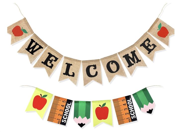 back to school banner set