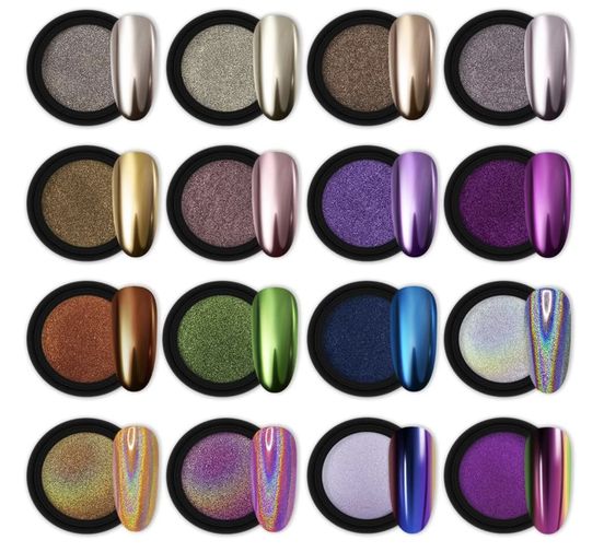 Artdone 16 Jars Chrome Nail Powder kit