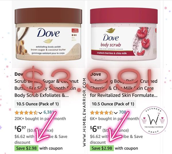 Dove Body scrubs