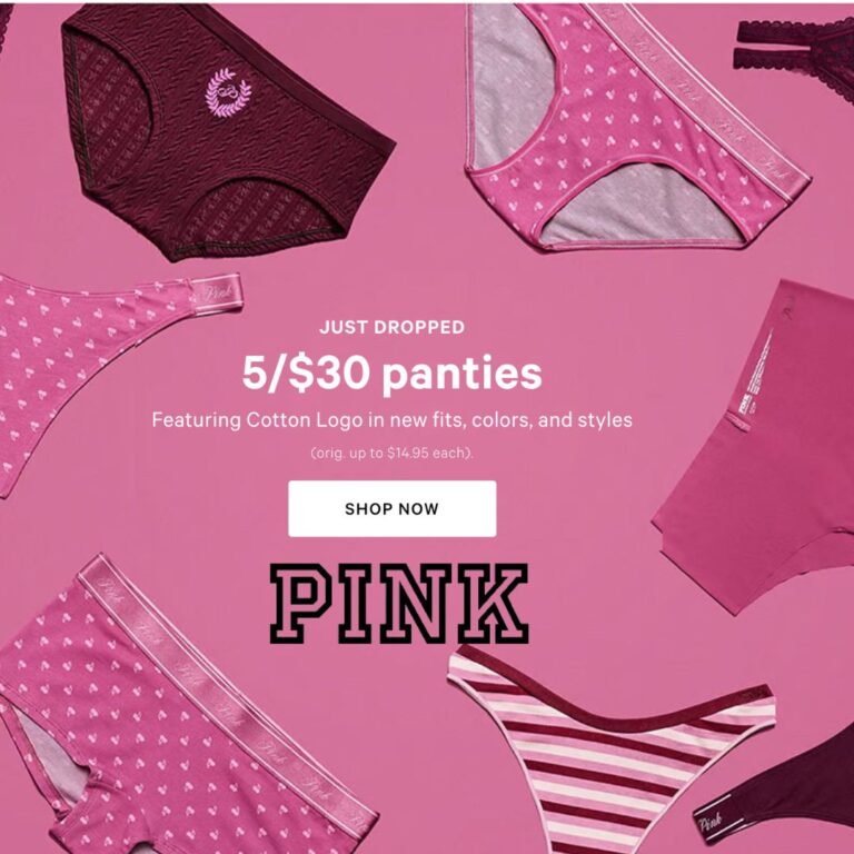 PINK Panties 5 for