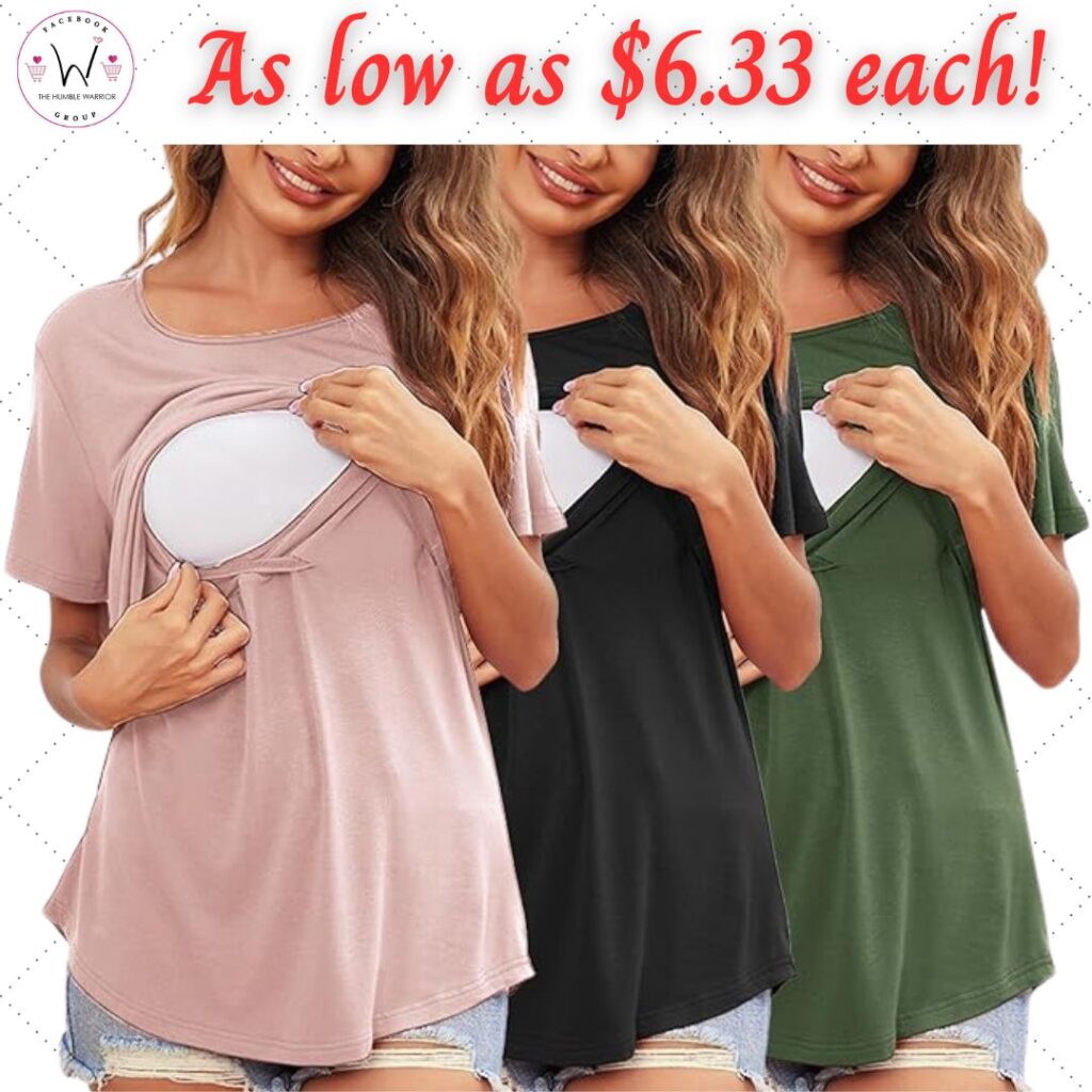 3-Pack Ekouaer Nursing Tops!