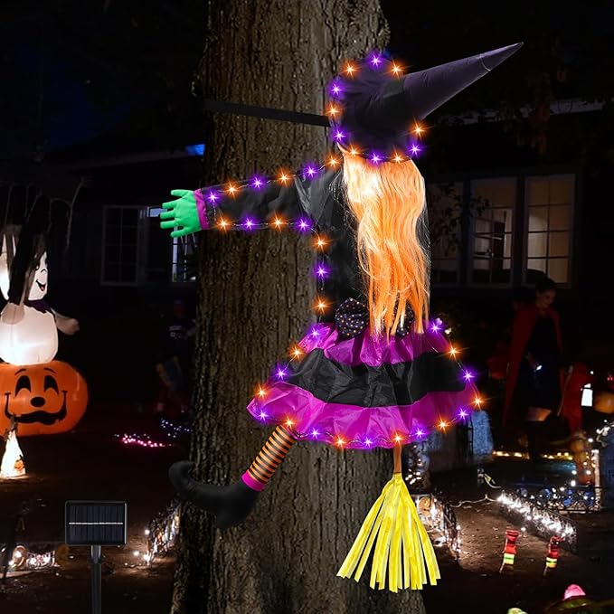 Crashing Witch into Tree Outdoor Decor!