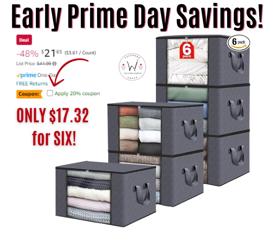 6 pack Clothes Storage Bags