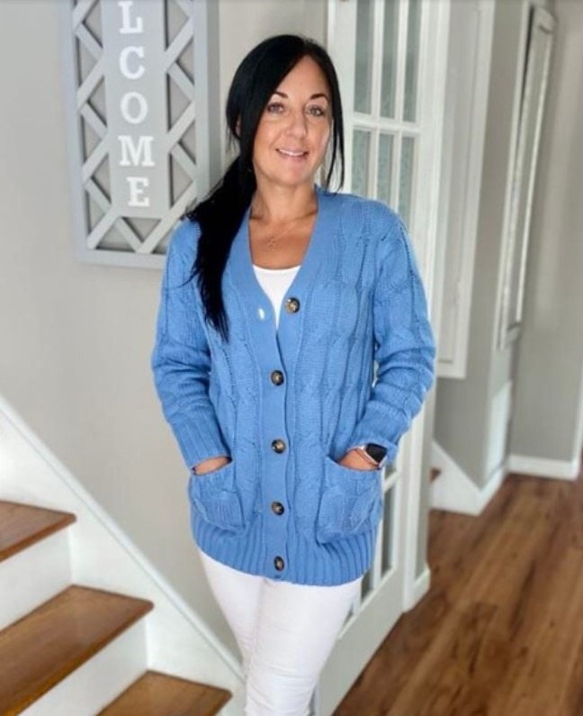 Cable knit cardigan!