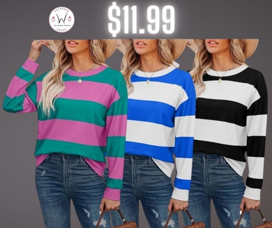 Striped oversized sweatshirt!