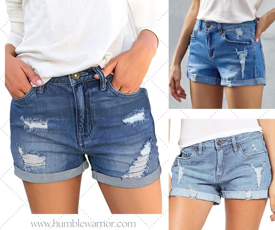 Distressed Denim Shorts!!