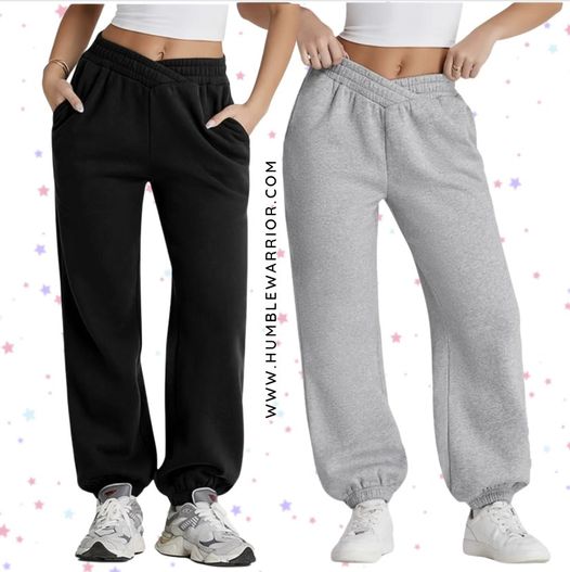 Herseas V Crossover Waist Sweatpants