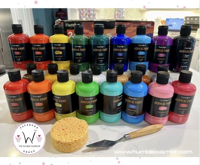 24 Colors Acrylic Paint Set